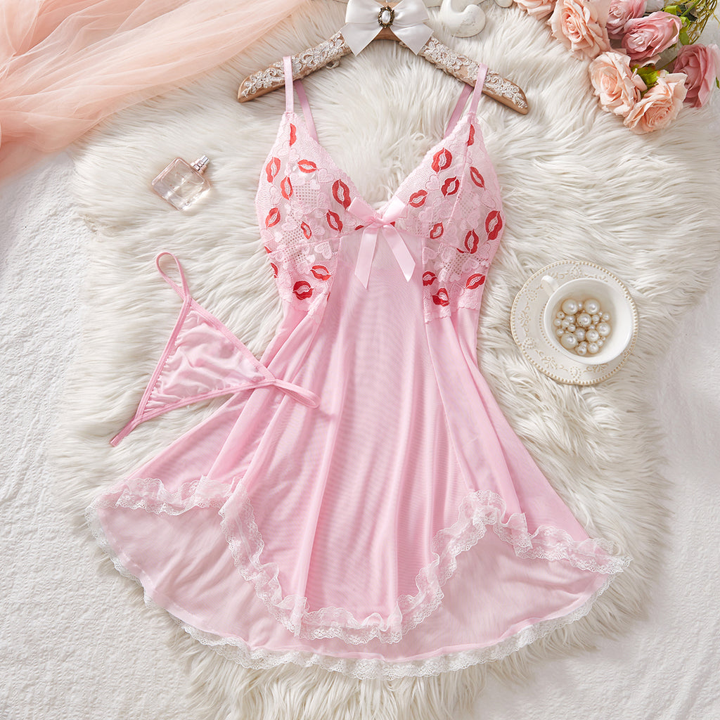 Lustful™ Pink Babydoll Set